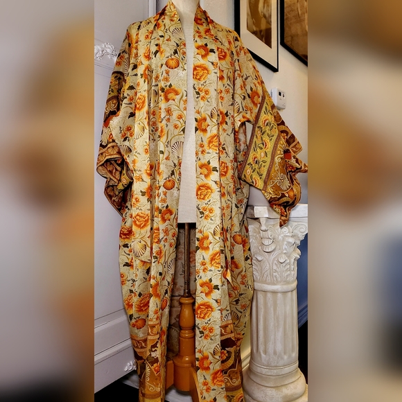 Spell & the Gypsy Free People MERMAID SEASHELL SEAHORSE Kimono Robe Duster S / M - Picture 4 of 9